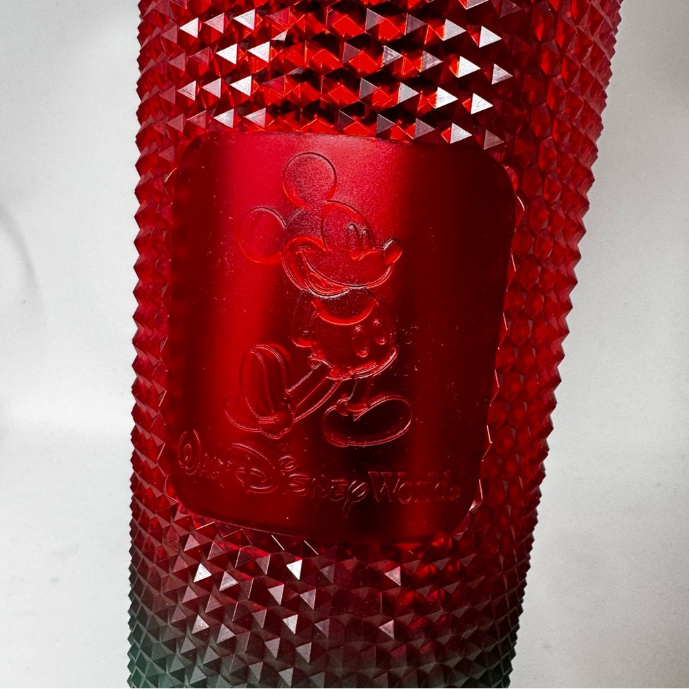 Walt Disney World Starbucks 2022 Holiday Christmas Mickey Studded 24oz Tumbler - Picture 2 of 7